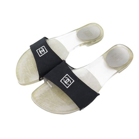 chaussures chanel sandales claquettes 38 en plastique